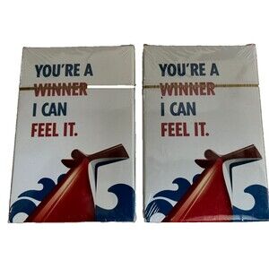 Lot 2 Playing Cards Sealed Decks Carnival Cruise Lines You’re A Winner Souvenirs